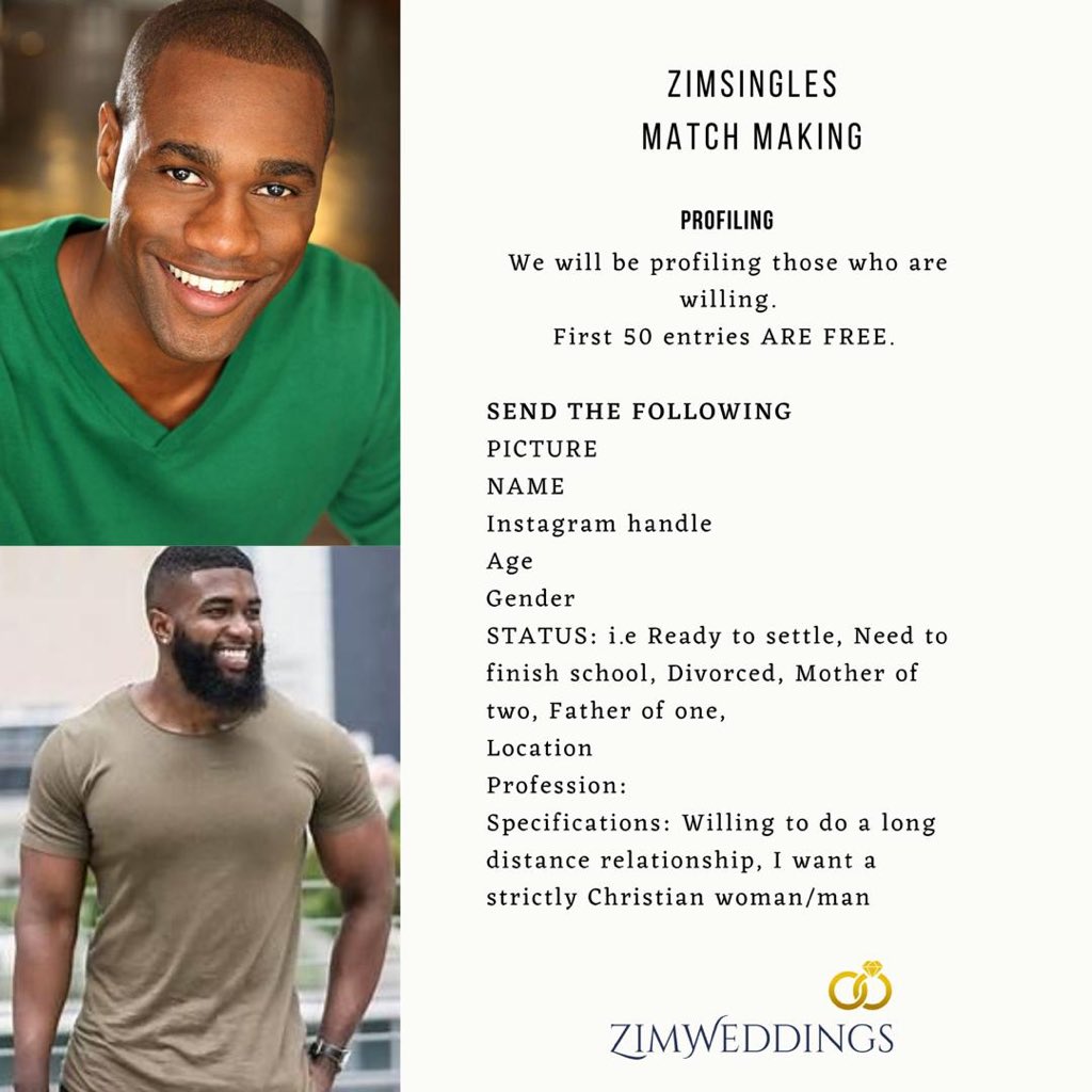 zimwedding's tweet photo. Zimweddings just came through for all the single people!🇿🇼
ZimSinglesMatchmaking is up and running on Instagram https://t.co/bEP2WKn9Ol Go check it out and you never know, your future someone might be an inbox away🤗 https://t.co/GHVfDhSR7n