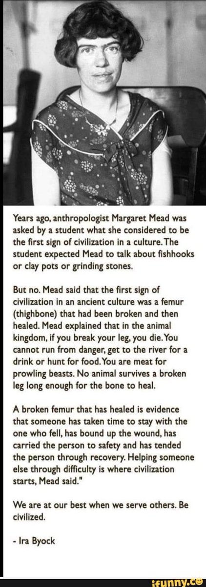 VultranTv's tweet photo. “Helping someone else through difficulty is where civilization starts” - Margaret Mead https://t.co/ELYQHMUPnz
