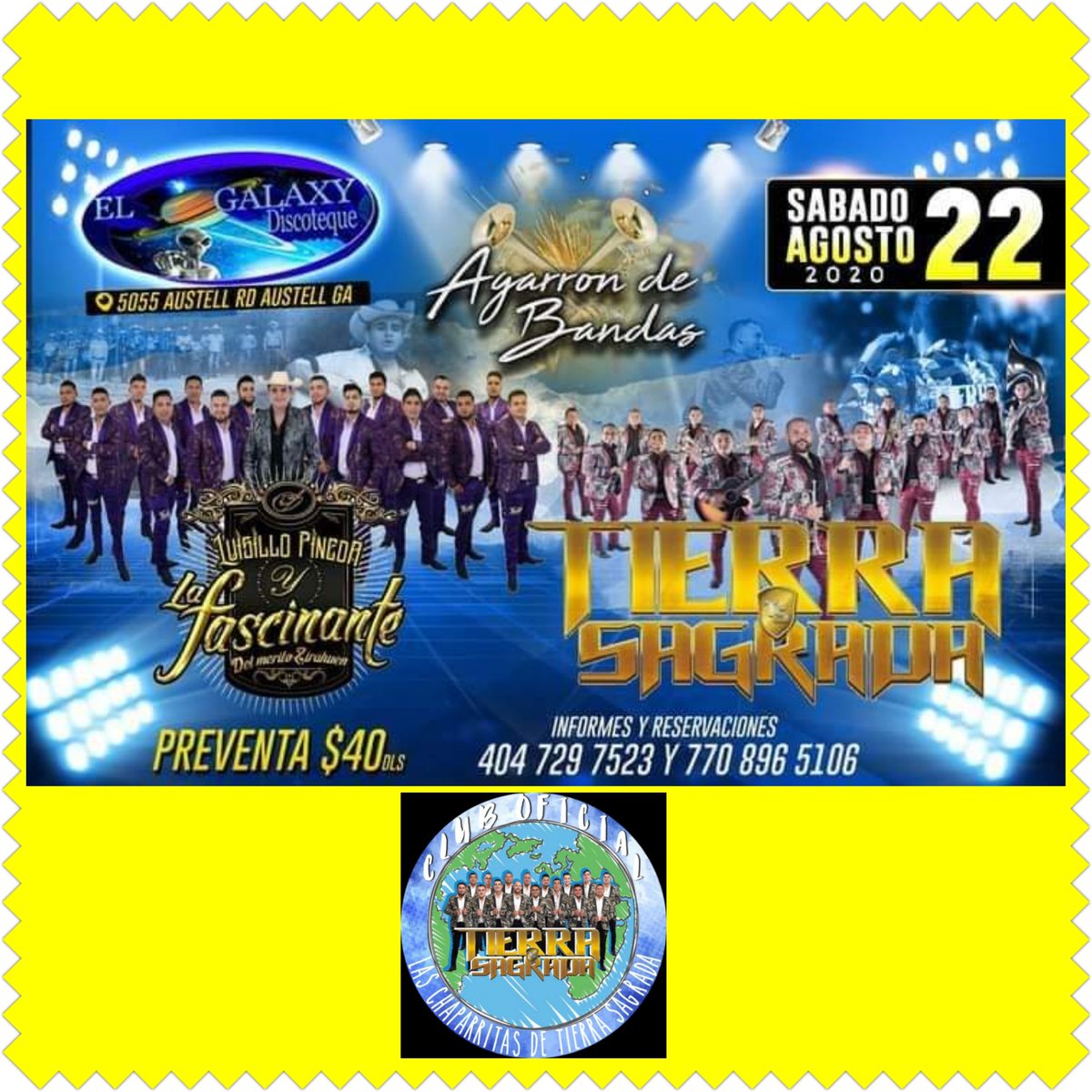 clubTS3's tweet photo. Hoy sábado 22/ 08/20
Sí sí sí es el super bailazo de agarrón de bandas 
No Te Lo Puedes Perder 
 Te esperamos en el Galaxy 🎺📯🎶🎶
@tierrasagrada1
#PuroRemex 
#DeLoBuenoLoMejor 
#AJENO 🎵🎺🎤
#ConTodoYContraTodos 
@clubTS3 ❤
@cesarnavarroa
@JuanpaBarriosG
@ArturoValdez20 https://t.co/cSDg6K3Jlg