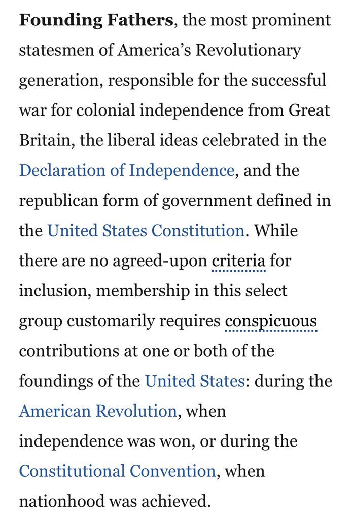 But who are these “founding fathers”? Well, that depends on who you ask. Generally the term founding fathers is described in a similar way to this: