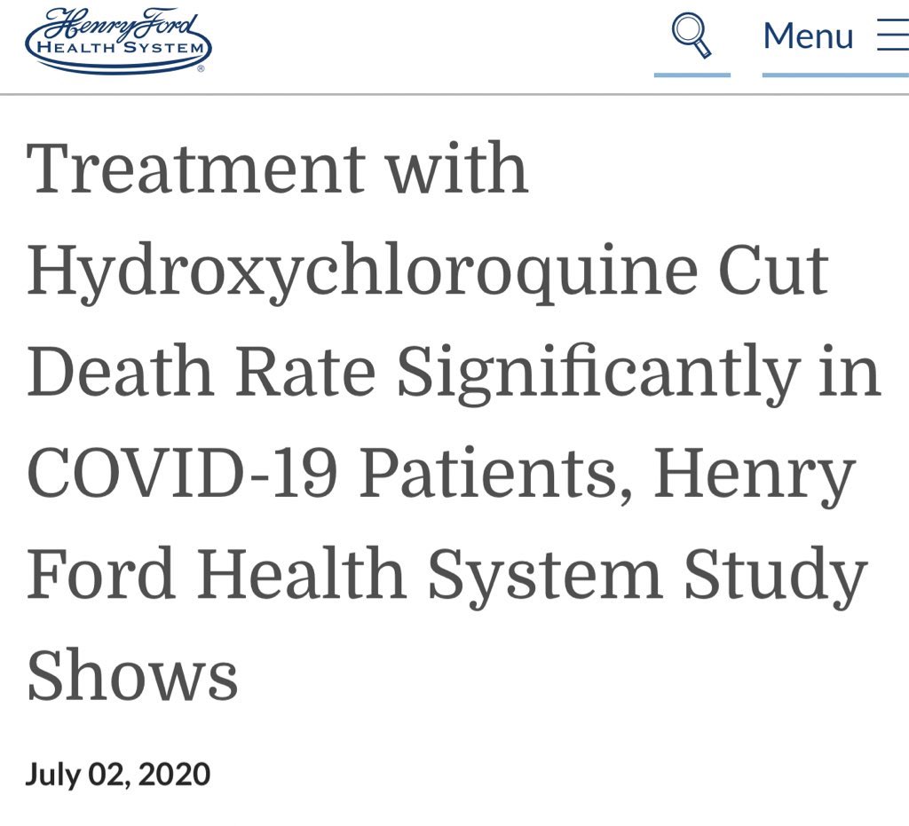 The evidence for hydroxychloroquine is more than anecdotal. 50+ international studies have showcased efficacy against COVID-19, & thousands of doctors have implemented it along with azithromycin & zinc as the “standard of care”.It’s time for the government to recognize this.