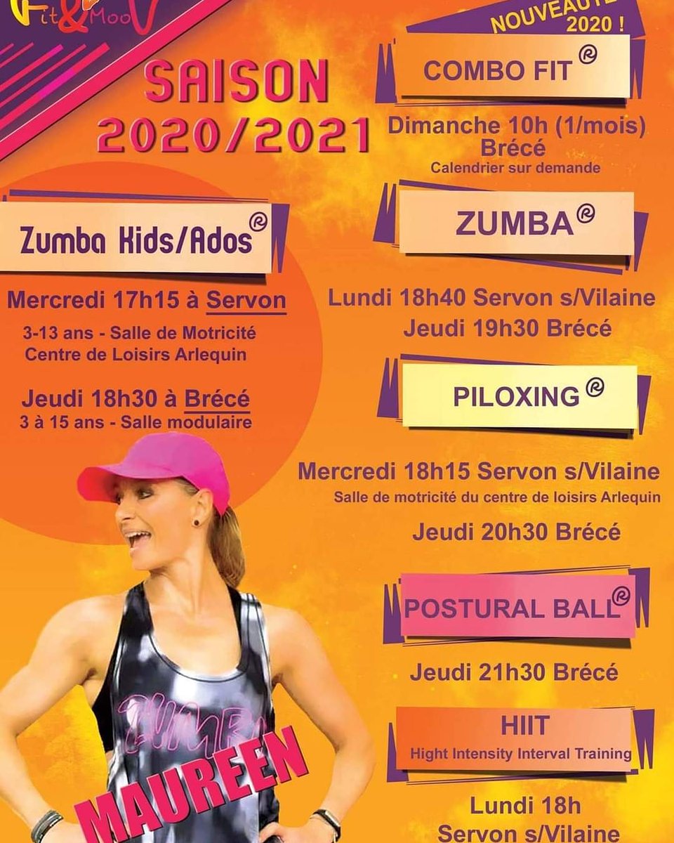 FitandMoov's tweet photo. La rentrée approche... 🤩 Faites votre choix...
#Hiit @zumba #zumbakids @Piloxing @PosturalBall #combofit 
Maureen @casaert a hâte comme chaque rentrée de vous retrouver et est bien sûr au taquet, tout comme nous 😉
A très vite
📧 fit.moov35@gmail.com https://t.co/KsdkXI7p8t