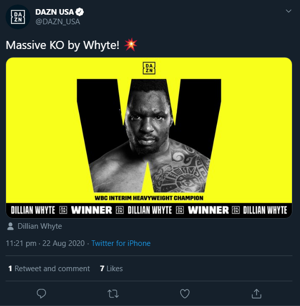 Dazn Boxing Massive Ko By Povetkin T Co Saxyog3q1j Twitter