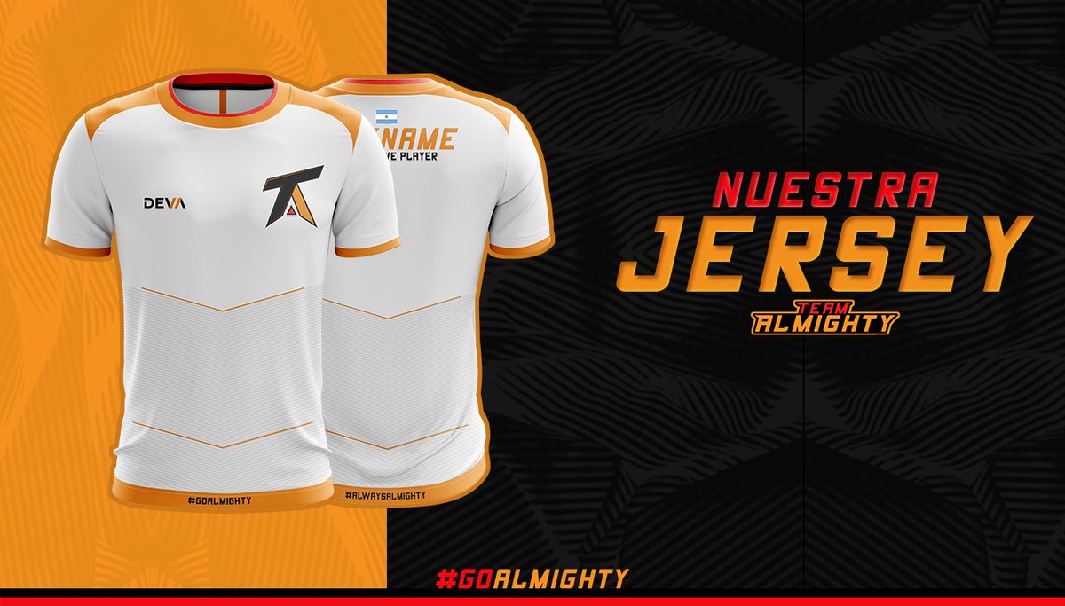 TAlmightyGG's tweet photo. #ANUNCIOS📢 | #JERSEY🔥

Presentamos oficialmente la indumentaria del equipo.

Tendremos nueva piel que nos representara en distintas batallas a lo largo de este 2020.🔥

Agradecer a @GraphicsSamurai por su gran trabajo.❤️

#GoAlmighty⚔️🛡️ https://t.co/7tOAcPJRNN