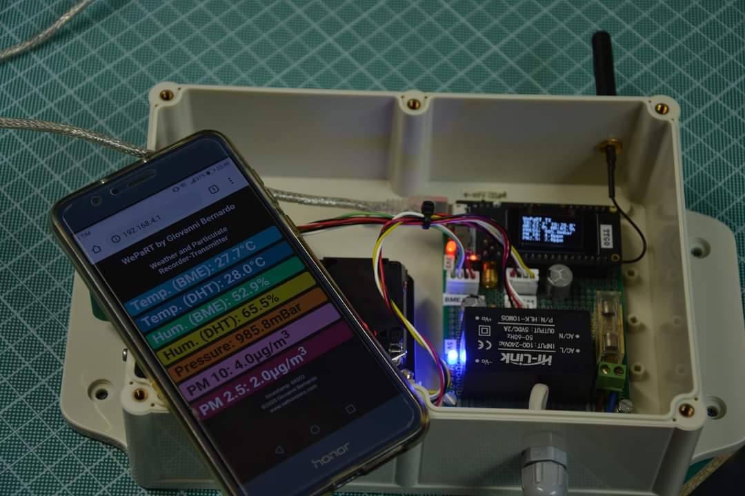 settorezero's tweet image. The Weather+Particulate Recorder-Transmitter earns a new feature: the base station is also an access-point. Subscribe to my YouTube channel: youtube.com/settorezero
#esp32 #lora #particulate #weather #arduino #engineering @DigitSpaceStore @lilygo9 @OfficineRobotic