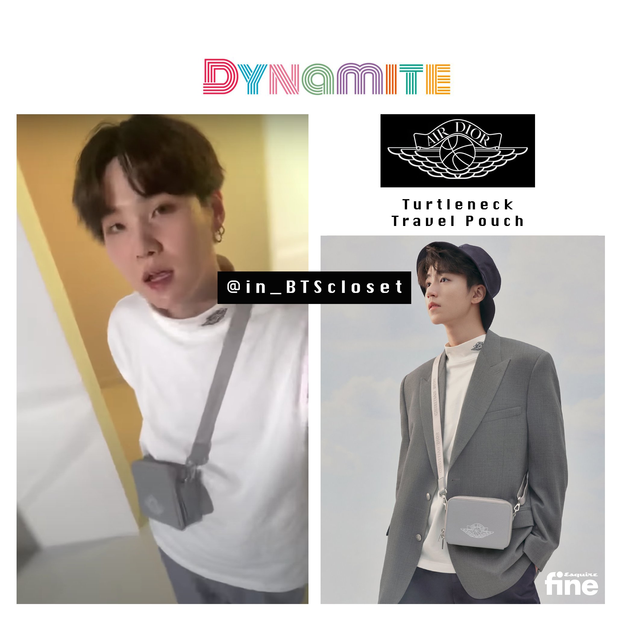 BTS FASHION/STYLE FINDER — 190426  Jin : LOUIS VUITTON - Anton tote // (x)