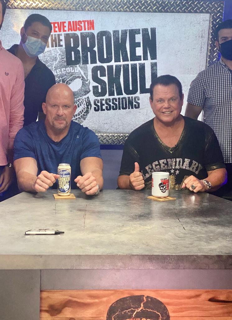 JerryLawler's tweet image. Just finished shooting an episode of @steveaustinBSR Broken Skull Sessions!! It will air on the @WWENetwork in a couple weeks.