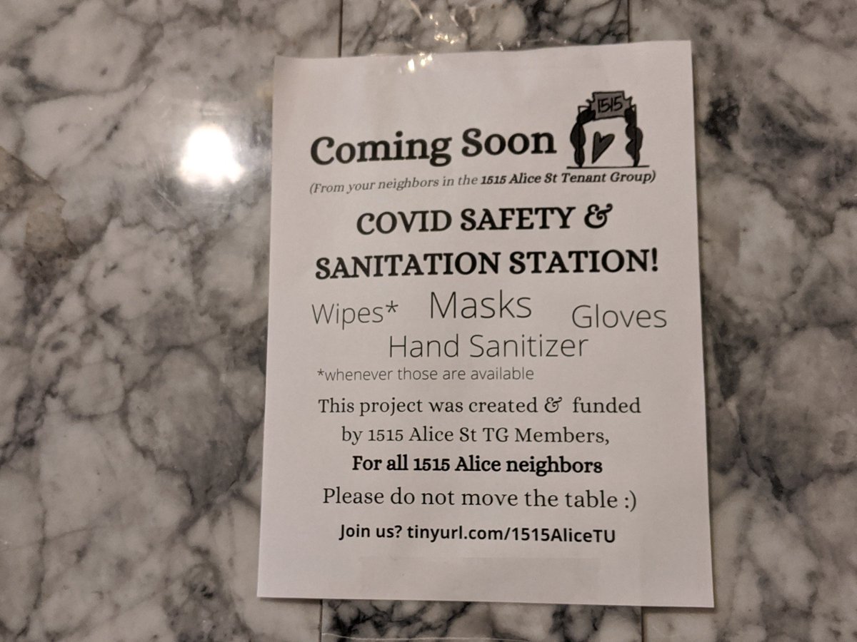 We haven't heard, so in the months that have passed since, we have been organizing ourselves to do what our kind, loving, empathetic landlords should have done. We pooled our own resources together to keep our building safe and healthy.