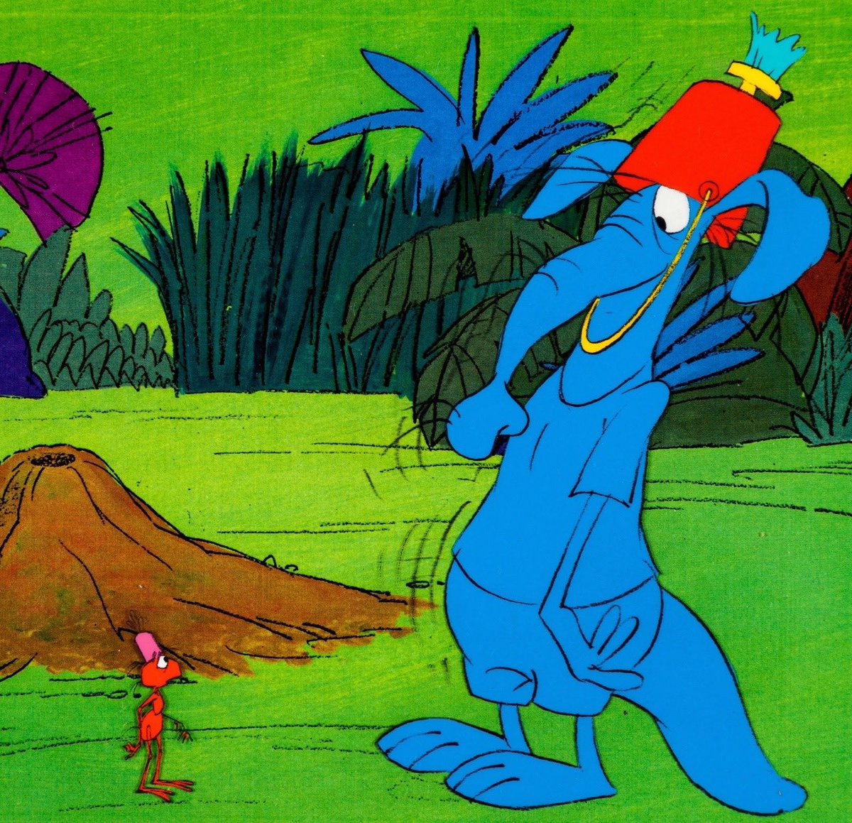 Animation art from 1969 DePatie-Freleng cartoon, THE ANT AND THE AARDVARK., image size:1200x1159