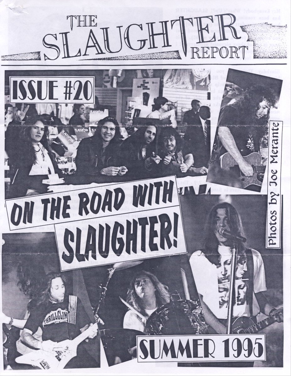 AmerNoizeMusic's tweet photo. #SlaughterArchives #TheSlaughterReport Issue #21 Summer 1995 Cover with @markslaughter33 @blaselias #TimKelly #DanaStrum #Slaughter see all pages here: https://t.co/rjSephyKYU https://t.co/CU4HPSwYih