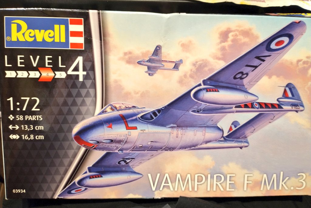 Oh, and, hey, want to know what I'm going to build after I finish this de Havilland Vampire? A VERY SLIGHTLY DIFFERENT DE HAVILLAND VAMPIRE, OBVIOUSLY.