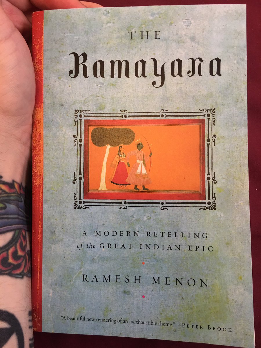 On plus side, my copy of new (to me) retelling/translation of Ramayana has arrived. This will be third different retelling/translation I’ll have read along with William Buck’s (ok) and Egenes & Reddy’s (meh). The Menon version has been highly recommended to me.