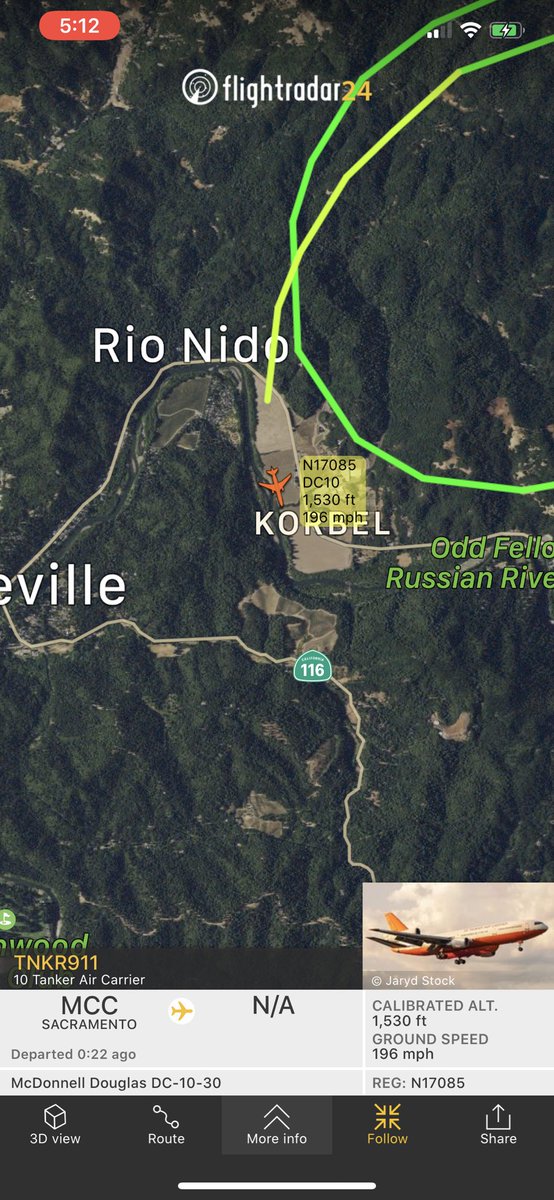 First drop due W of Korbel between the hwy and river