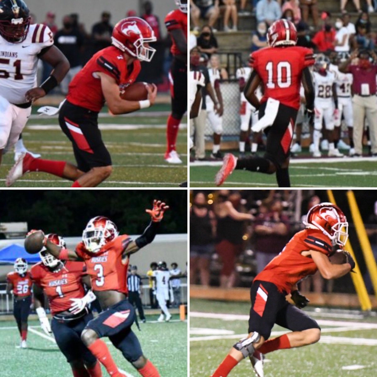 coachseantalsma's tweet photo. Game 1 in the books. @HuskyFast 44 @Pinson_Football 19.  Everyone of these PLAYMAKERS got an INT. #EarnIt.  @jacksonrholland @mike13edy @kelly_omari Ethan Womack https://t.co/sjmmOreewZ