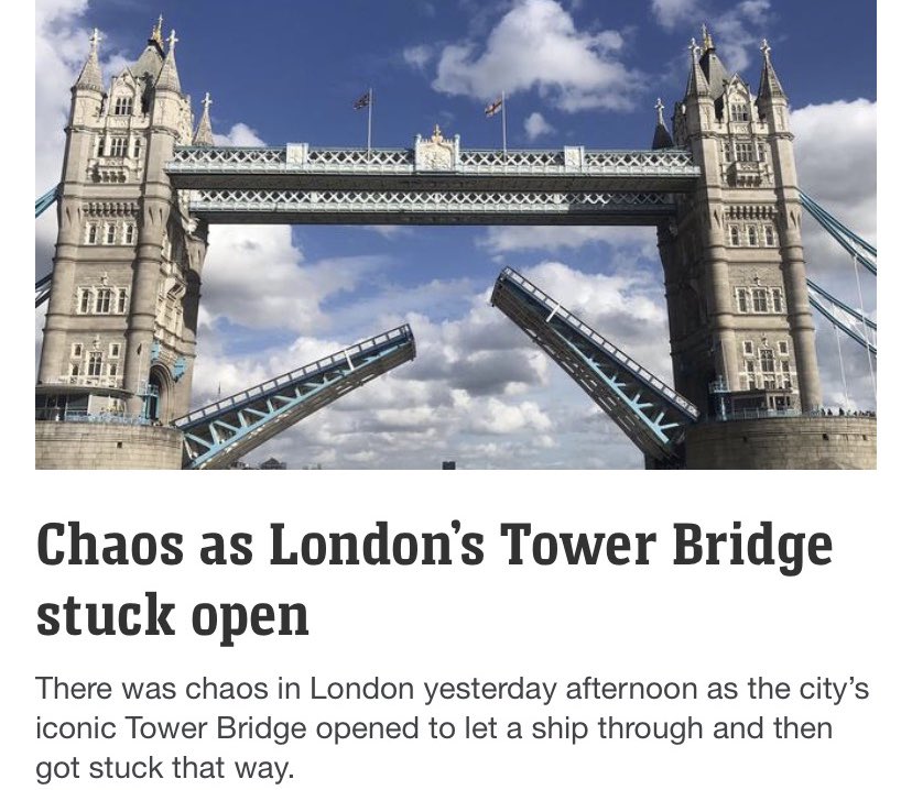 DeanTho50504007's tweet image. LONDON BRIDGE IS FORGETTING TO CLOSE, FIRGETTING TO CLOSE, FORGETTING.....Doh!! 
#IconicStructures #Bridges #TouristAttractions