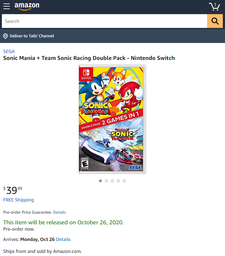 Sonic Mania Plus Team Sonic Racing Double Pack - Nintendo Switch | SEGA |  GameStop