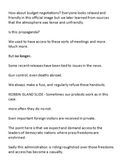 Next up, propaganda. I saw Obama started propaganda his first day. So I set out for proof no one else had.Oct 2013, Santiago Lyons, the VP of the AP gave a speech on Obama’s propaganda which started his first day.Link’s from AP media site and safe. https://cdn.ymaws.com/www.apme.com/resource/resmgr/2013/WH_ACCESS_REMARKS.docx