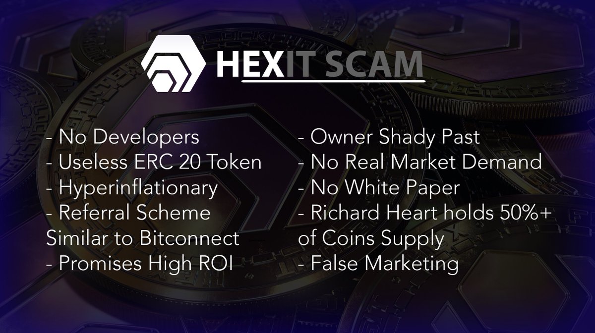   $HEX PONZI SCHEME The lack of government oversight and cryptocurrency regulations have created a breading ground for scams.HEX Coin is just one of thousands of active scams on the market, and is 100% a Ponzi Scheme that takes advantage of inexperienced Investors.