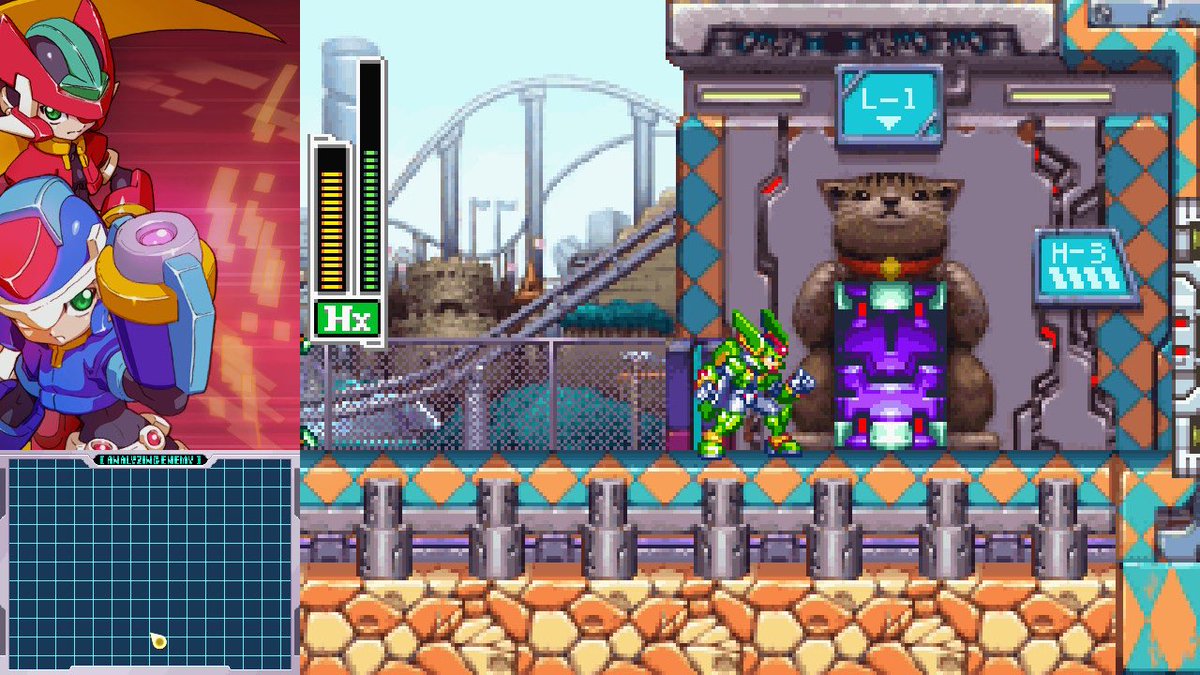 Now we move onto the last pseudoriod stage, which is in area H. After you beat the boss in area H, you’ll get a purple card. There is a purple cat door right after the mini boss of this area is defeated in which you can enter. I recommend going through area H backwards after that