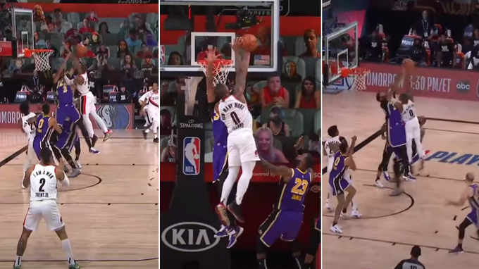 【影片】太狠了！Lillard突破詹姆斯，面對一眉哥就是要隔扣，慘遭大火鍋伺候！-黑特籃球-NBA新聞影音圖片分享社區