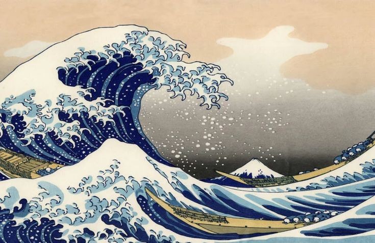 The great wave off Kanagawa (神奈川沖浪裏) - Hokusai