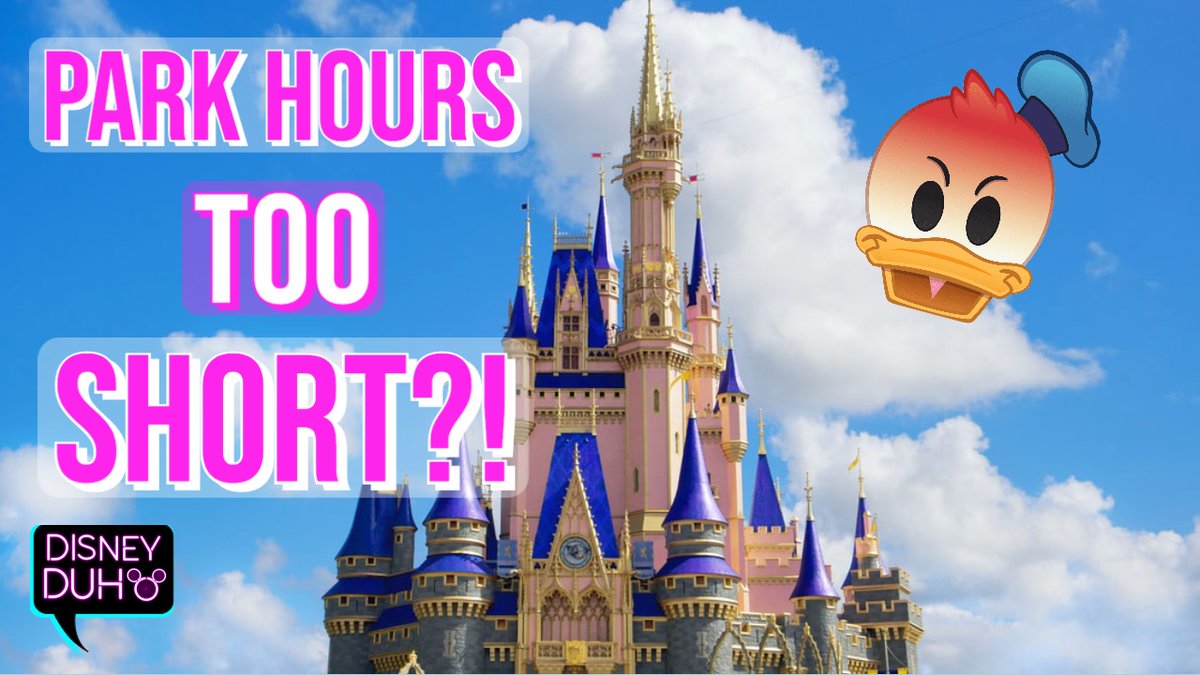 DisneyDUH's tweet photo. Walt Disney World recently announced starting September 8th, park hours will be shortened. In todays episode of Bibbidi Bobbidi Brew ☕️ I discuss if these hours are TOO short and WHY is Disney cutting the park hours? https://t.co/2eHlSiHoHH https://t.co/RAy1rsqeR1