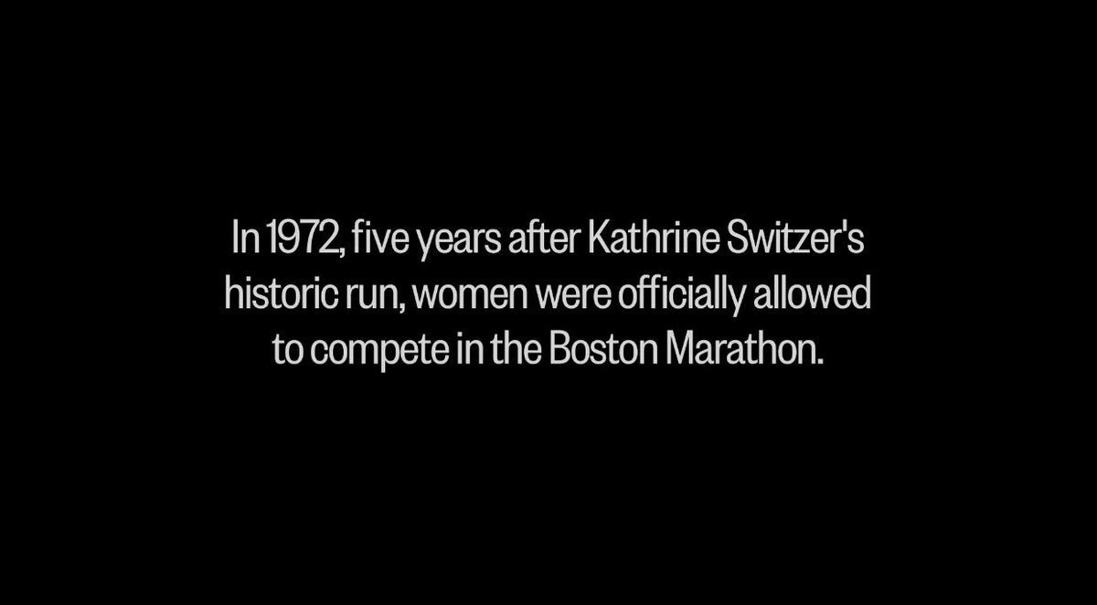 Women won the right to compete in the marathon six years after Bobbi’s first run, and five years after Katherine’s.Inspirational.