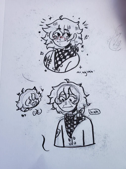 fjdkdjs back when i would draw dr characters while not knowing jackshit abt the game 