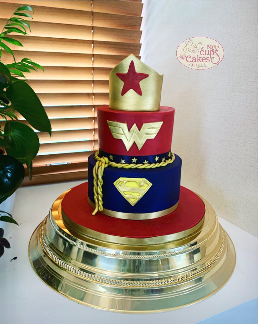 My first wedding cake in eight months 🥰. Many congratulations to the new  Mr and Mrs Macgregor #wedding #weddingday #weddingcake #celebrate  #celebration #happydays #mrandmrs #shesaidido #superman #wonderwoman  #somewhereovertherainbow, image size:853x1068