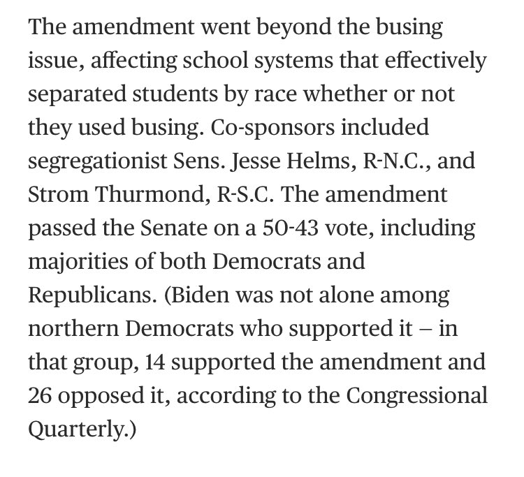 Joe Biden w/ his good friend, white-supremacist Sen. Jesse Helms. Helms & Jim Crow Joe worked together & passed anti-Black legislation.Like Joe, Helms wanted separate & unequal schools.Angry over integration, Helms use to call UNC the “University of Negroes & Communists”