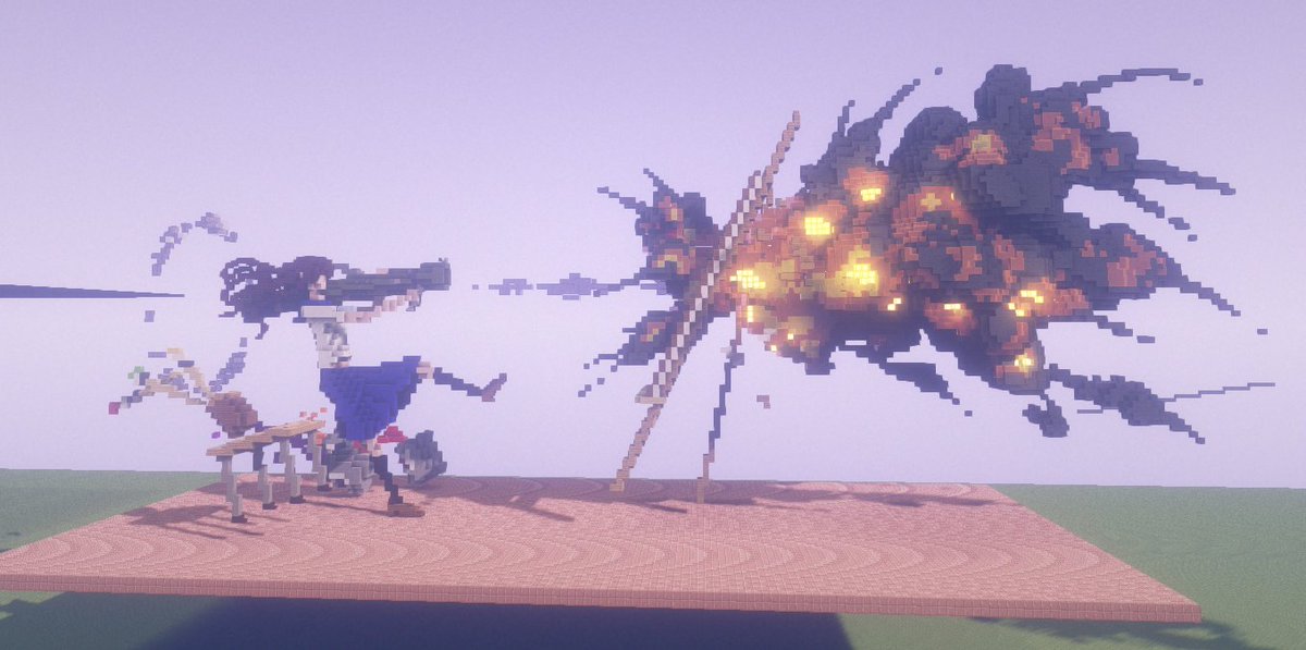 MrFeiChang's tweet image. new works 
art explosion 🌋
#minecraft建築コミュ 
#minecraft