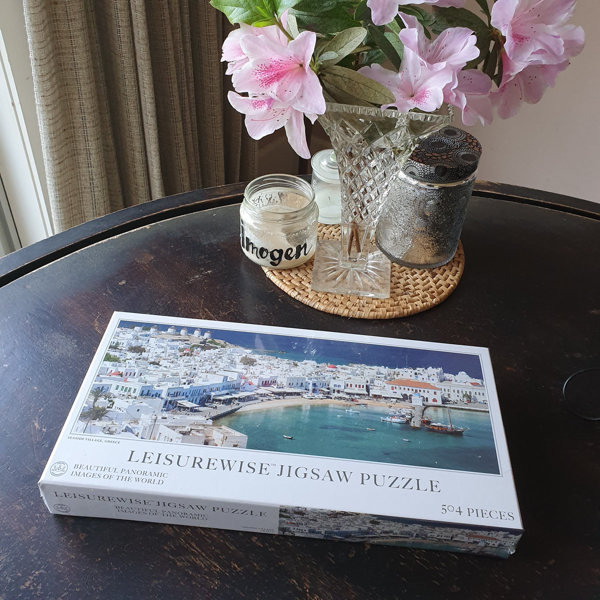 IERiley's tweet photo. Iso days, loving the return to old fashioned Board Games and puzzles. Travelling vicariously to Greece today 😀 #Greece #Isotravel https://t.co/4SQD1rKJev