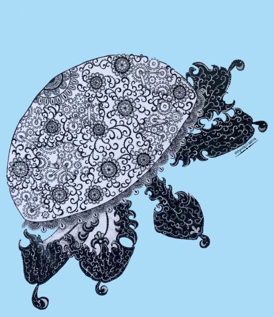 タコクラゲ カラーバージョン 黒が際立てば良いのですが ペン画 絵柄が好み Riripoca Satoaのイラスト