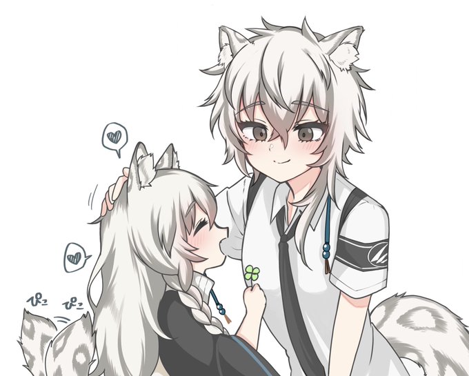 すれ違う前の銀灰兄妹 