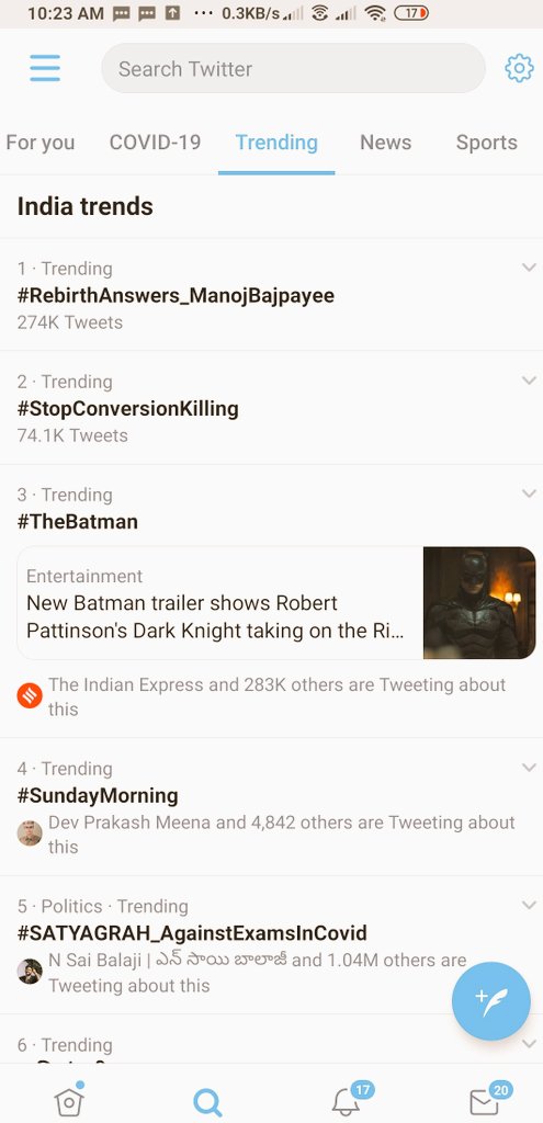 Sandeep_Saurav_'s tweet photo. Yeah we are trending on 5th ...
Crossed 1 million tweets...

Congratulations friends ... 👍🏾👍🏾

But be continue... 

#SATYAGRAH_AgainstExamsInCovid https://t.co/C6u3OhwgjM