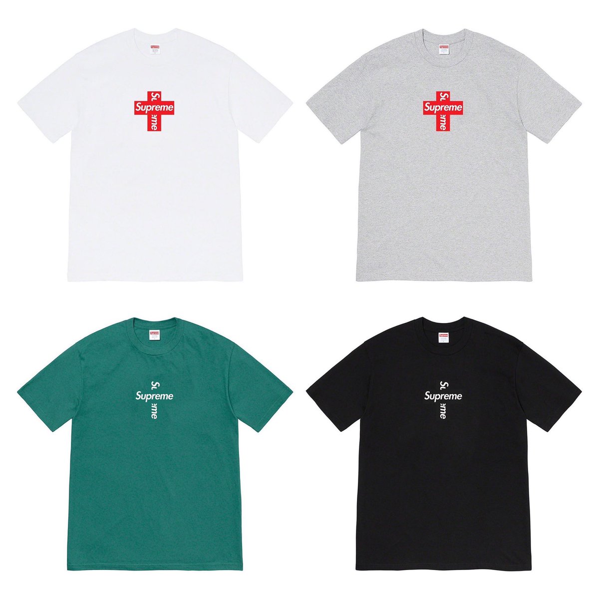 supreme cross box logo tee