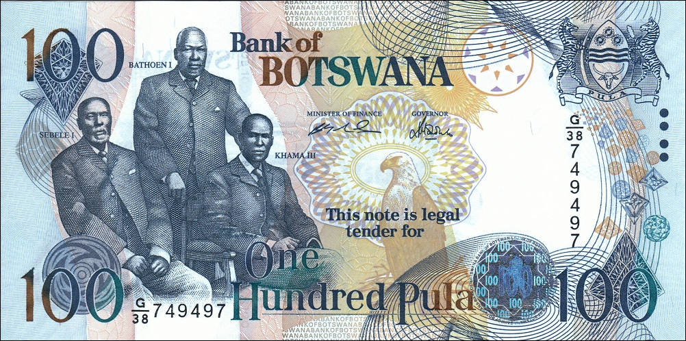 IntellectG's tweet photo. On this day in 1993 P100 note introduced
#PulaDay https://t.co/9aopIBV0tX