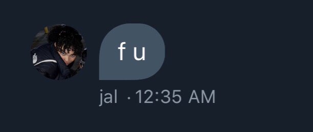 finally, and in one of the most revolting actions of this thread, jal was extremely offensive and rude to one of the members of the group chat here: