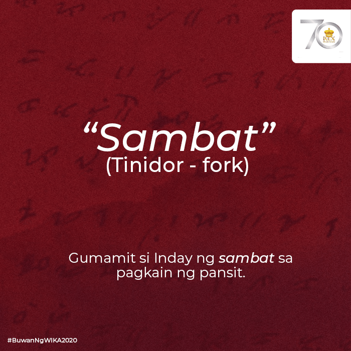 _rexeducation's tweet photo. Do you know any of these words? Share your favorite word in Filipino or your local dialect.
#REXAcademy
#BuwanNgWIKA2020
#REXEStore
#REXBookstore
#REXBlendedLearningSeries
#REXOnlineDistanceLearning https://t.co/Ia2at9PKEa