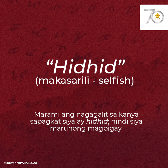 _rexeducation's tweet photo. Do you know any of these words? Share your favorite word in Filipino or your local dialect.
#REXAcademy
#BuwanNgWIKA2020
#REXEStore
#REXBookstore
#REXBlendedLearningSeries
#REXOnlineDistanceLearning https://t.co/Ia2at9PKEa