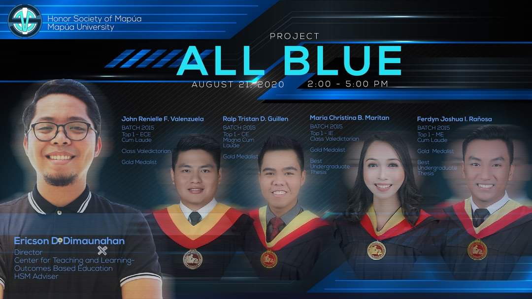 HonorSocMapua's tweet photo. We would like to thank the 418 participants who attended our #ProjectAllBlue webinar last August 21, 2020. We hope that you get to apply all tips and advice in your journey as Mapúans. See you all again in HSM's future events! 💙 https://t.co/rUYZ2goaSD