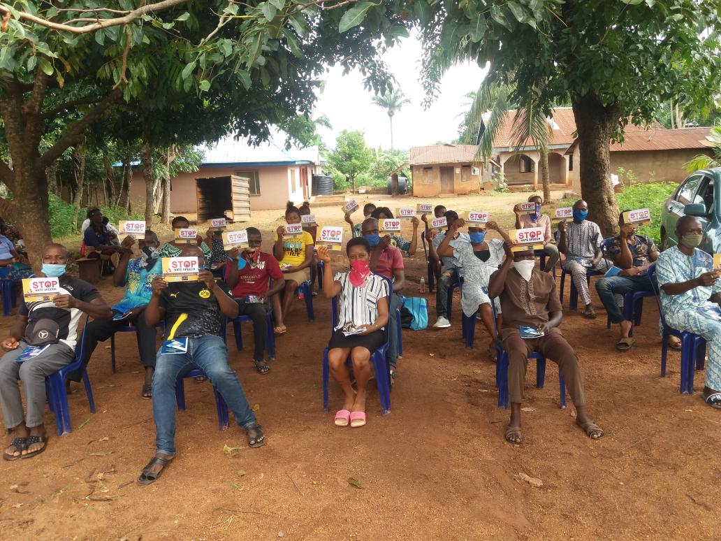 OluchiNwite's tweet photo. My Focus Group Discussion was successful today, I led a campaign in Umuoghara Community of Ezza North on putting a stop to Hate Speech. My participants(20) are youth/Women leaders selected from Okposhi, Ndiagazu and Oharugo all in Unuoghara @DIGNIGERIA https://t.co/2XHd0Nu8jV
