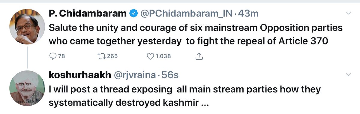 1 Please retweet this thread if you think that politicians in general and  @INCIndia  in particular are responsible along with ISI supported terrorists to make kashmir a living nightmare ...