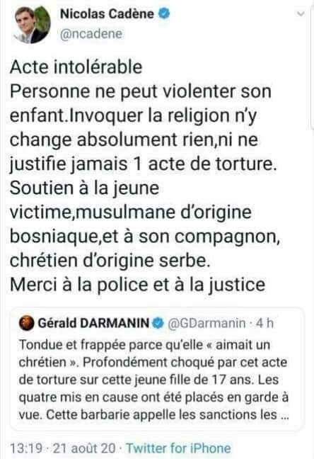 Les avis de l& #39;observatoire de la laïcité.Dans deux tweets venant du rapporteur Nicolas Cadène, an sujet de la détestable affaire de Besancon donne un éclairage invraisemblable sur le mode de pensée qui gère l& #39;observatoire.