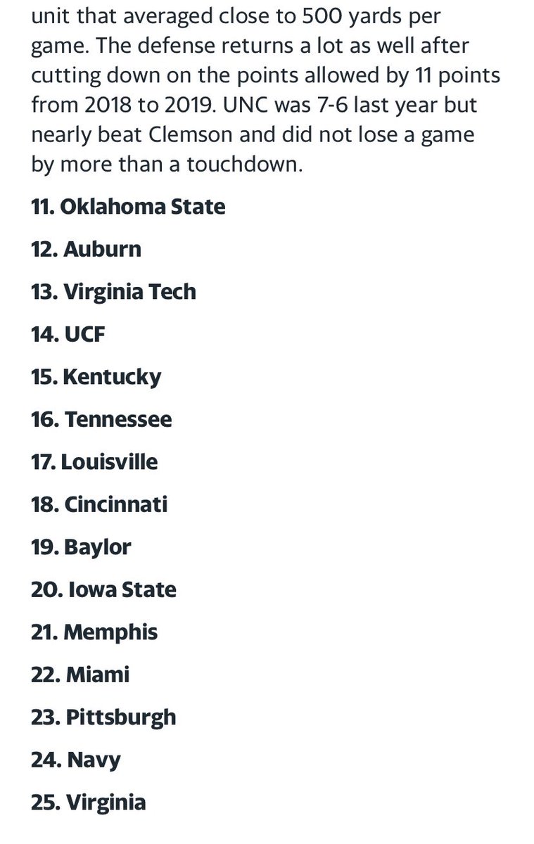 Pre-Season Top 15 That’s more like it 