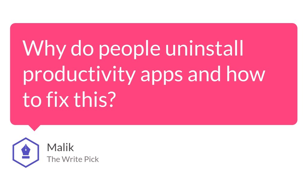 thewritepick's tweet photo. This survey was specifically focused on Productivity apps and why do people uninstall these apps within the next 15 to 30 minutes of installation.

Read more 👉 https://t.co/5qJUYD3RZi

#Videos #Twptips #Appsuninstall #Saasapps #Saascontentmarketingstrategy https://t.co/98qyJv2CfA