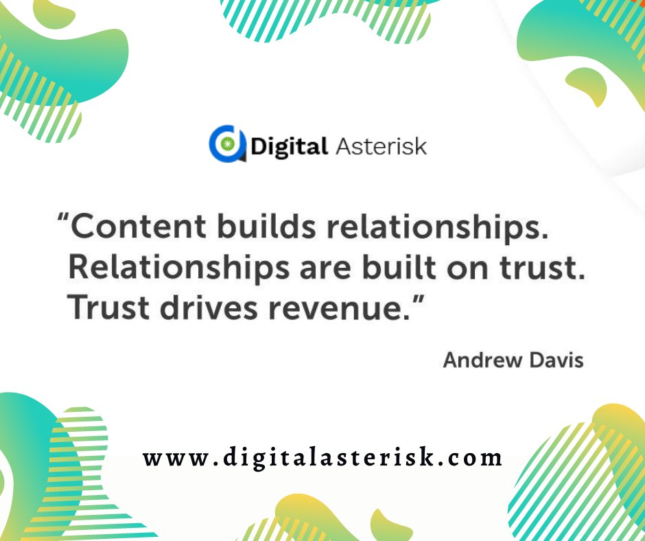DigitalAsterisk's tweet photo. For Any Business Building Trust Is Very Important For Generating Revenue 😇 still struggling to reach your potential customers? Expand your presence online with us.
#digitalmarketing #marketing #socialmediamarketing #socialmedia #seo #business #branding #marketingdigital #startup https://t.co/Lc8wcLkICz