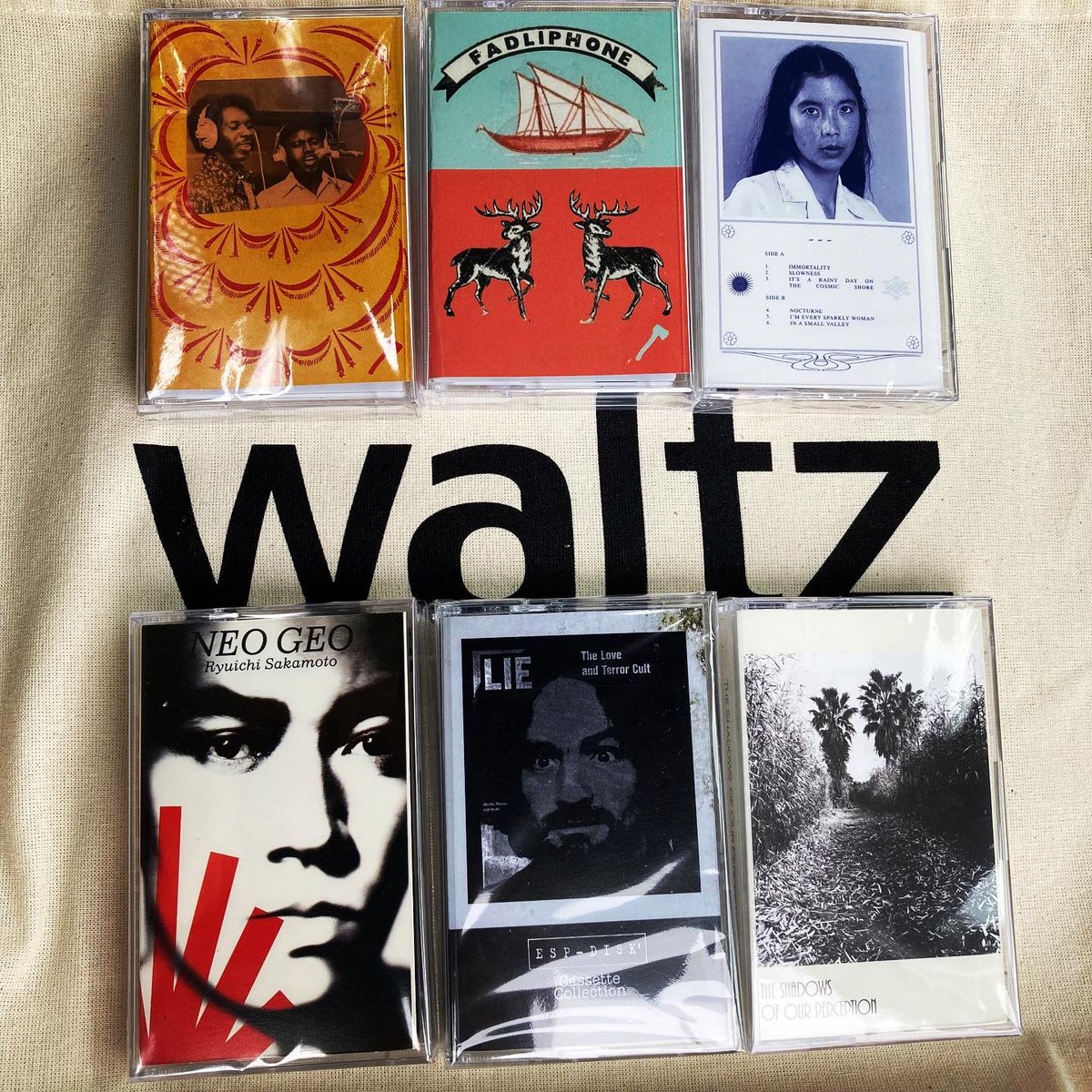 goi_chika's tweet photo. 古材の石材貰ったお寺さんから近かったので、念願のwaltz初訪問してきた。ヤバかった。ヤバいとしか言えない。チャールズマンソンと坂本教授のカセット同時に買うとか重罪以外何物でもないな。
#waltz #cassettetape #cassette #cassettestore #カセットテープ https://t.co/C2kwccCuKu