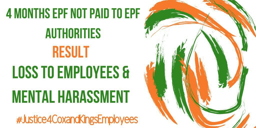 FirozRangwala1's tweet photo. #Justice4CoxandKingsEmployees @justice4CNKEEA @coxandkingsIN @PMOIndia @narendramodi @CMOMaharashtra @ndtv @PrannoyRoyNDTV We want our hard earned money. Please help us get it https://t.co/vQUNlC4xMT