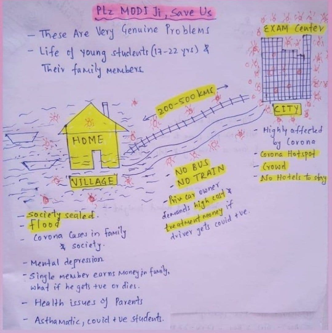 robinhoodbihari's tweet image. #SATYAGRAH_AgainstExamsInCovid
If any mishaps going to happen with any single aspirant how could he / she be able to give JEE ADVANCE or NEET exams ???

Isn't it a matter of concern Mr. Modi !!

#SATYAGRAH_AgainstExamsInCovid
#compartmentexam2020
